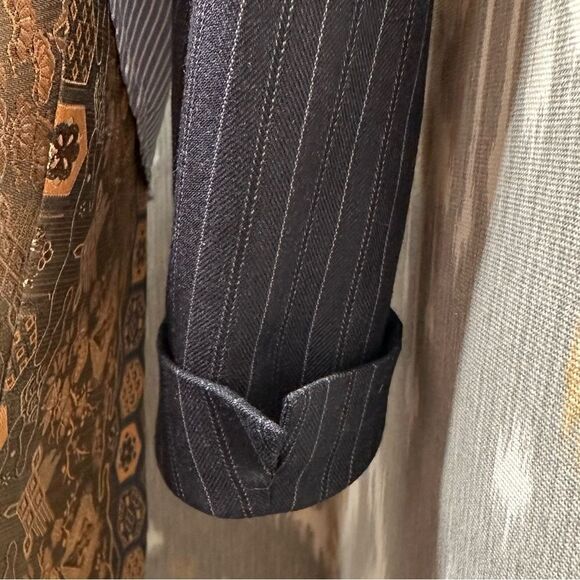 Ralph Lauren Midnight Shadow Stripe Wool Gaberdine Blazer - Picture 13 of 16